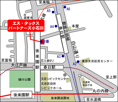 エスタックス・パートナーズ小石川の地図